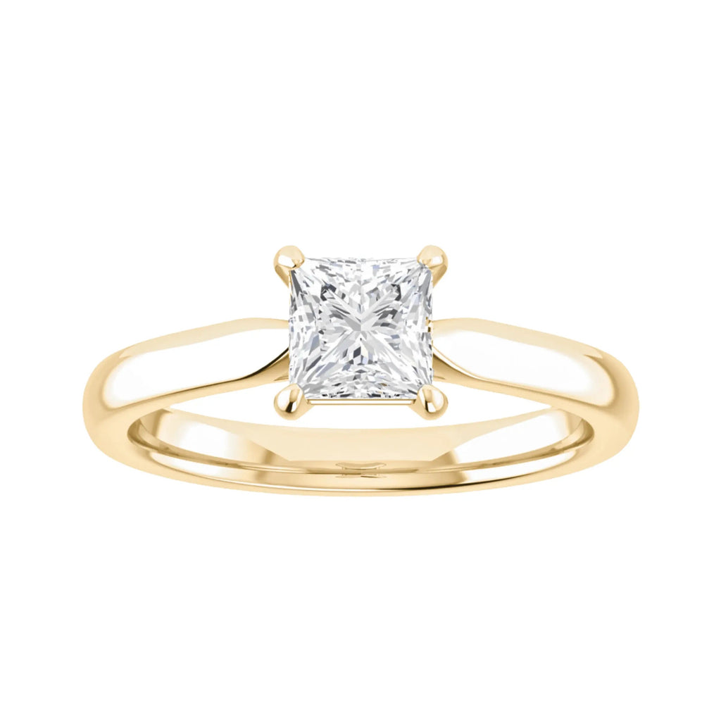 Princess Yellow Gold Lab Grown Diamond Solitaire - Lester & Brown