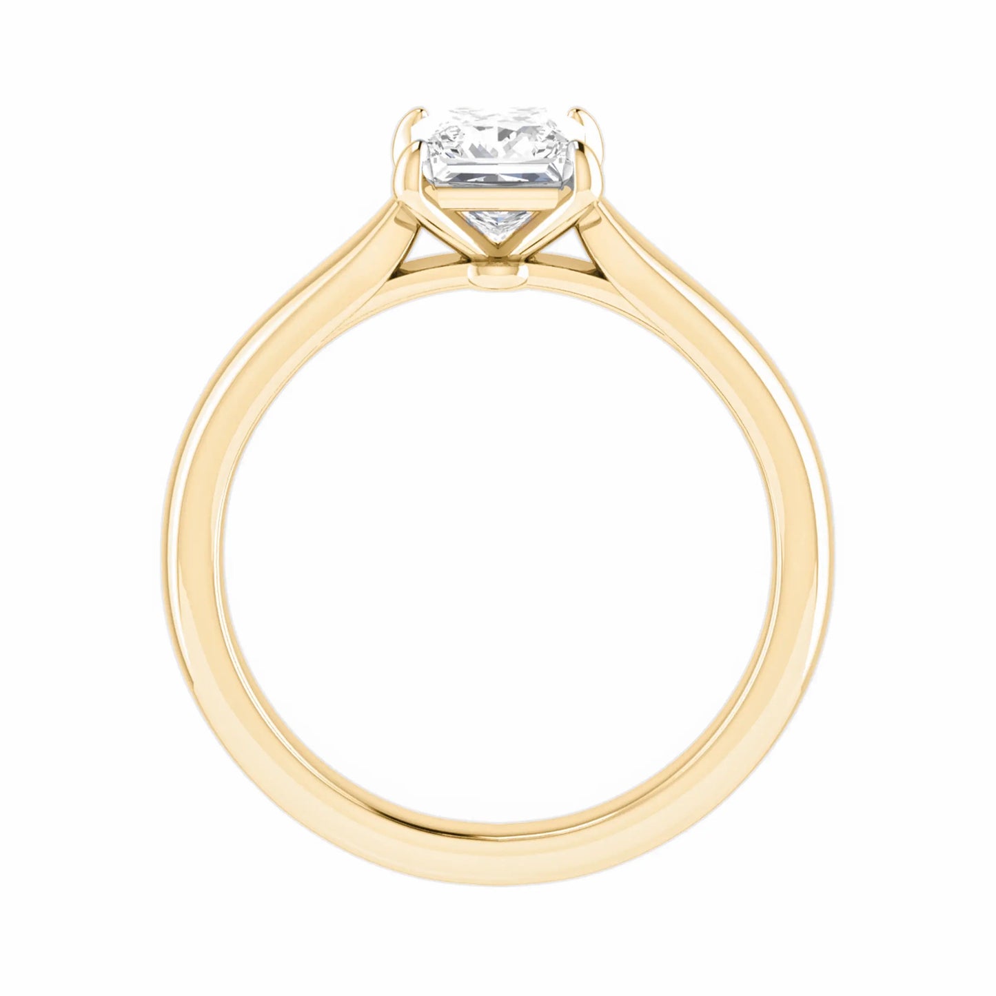 Princess Yellow Gold Lab Grown Diamond Solitaire - Lester & Brown