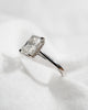 Radiant Hidden Halo Solitaire 18k White Gold | Lab Grown Diamond Engagement Ring - Lester & Brown