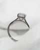 Radiant Hidden Halo Solitaire 18k White Gold | Lab Grown Diamond Engagement Ring - Lester & Brown