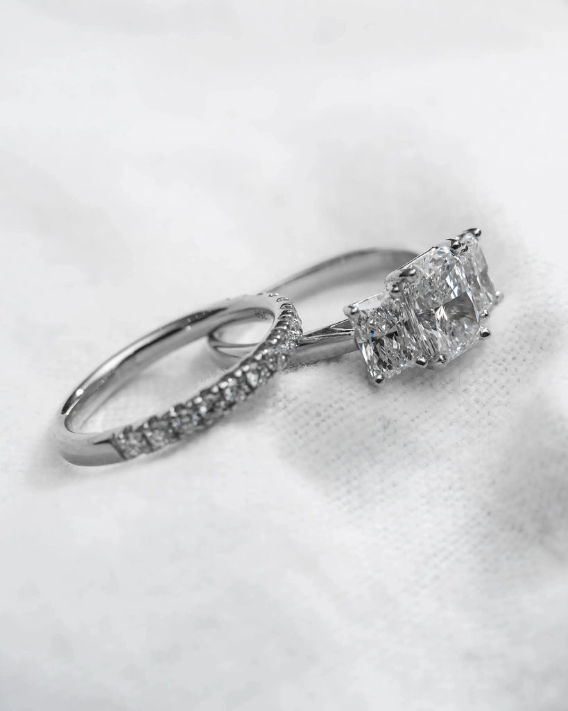 Radiant Platinum Lab Grown Diamond Trilogy - Lester & Brown