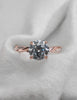 Round 18K Rose Gold Lab Grown Diamond Set Shoulders - Lester & Brown