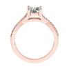 Round 18K Rose Gold Lab Grown Diamond Set Shoulders - Lester & Brown