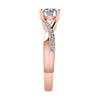 Round 18K Rose Gold Lab Grown Diamond Set Shoulders - Lester & Brown