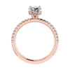 Round 18K Rose Gold Lab Grown Diamond Set Shoulders (Hidden Halo) - Lester & Brown