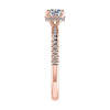 Round 18K Rose Gold Lab Grown Diamond Set Shoulders (Hidden Halo) - Lester & Brown
