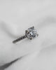 Round 18K White Gold Lab Grown Diamond Set Shoulders (Hidden Halo) - Lester & Brown