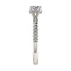 Round 18K White Gold Lab Grown Diamond Set Shoulders (Hidden Halo) - Lester & Brown