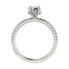 Round 18K White Gold Lab Grown Diamond Set Shoulders (Hidden Halo) - Lester & Brown