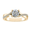 Round 18K Yellow Gold Lab Grown Diamond Set Shoulders - Lester & Brown