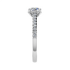 Round Platinum Lab Grown Diamond Set Shoulders - Lester & Brown