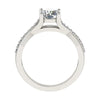 Round Platinum Lab Grown Diamond Set Shoulders - Lester & Brown