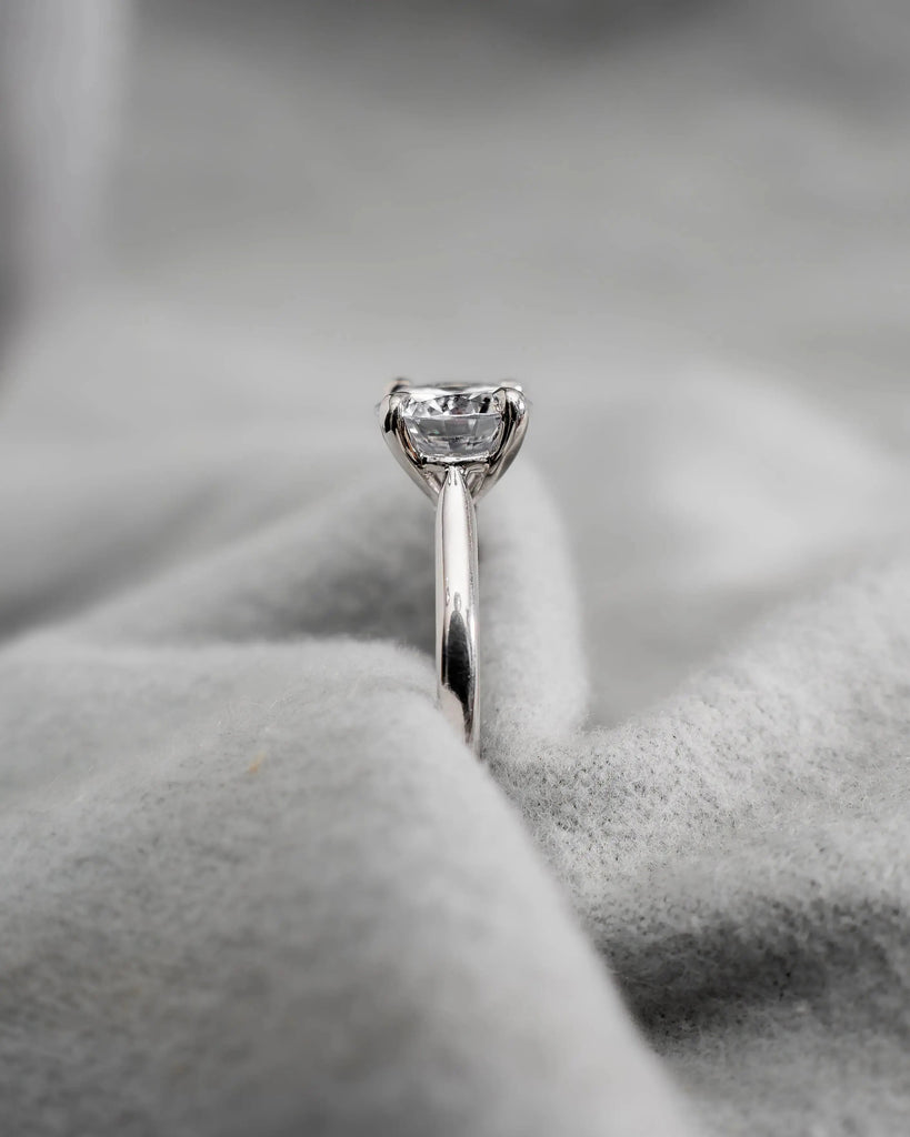 Round Platinum Lab Grown Diamond Solitaire - Lester & Brown