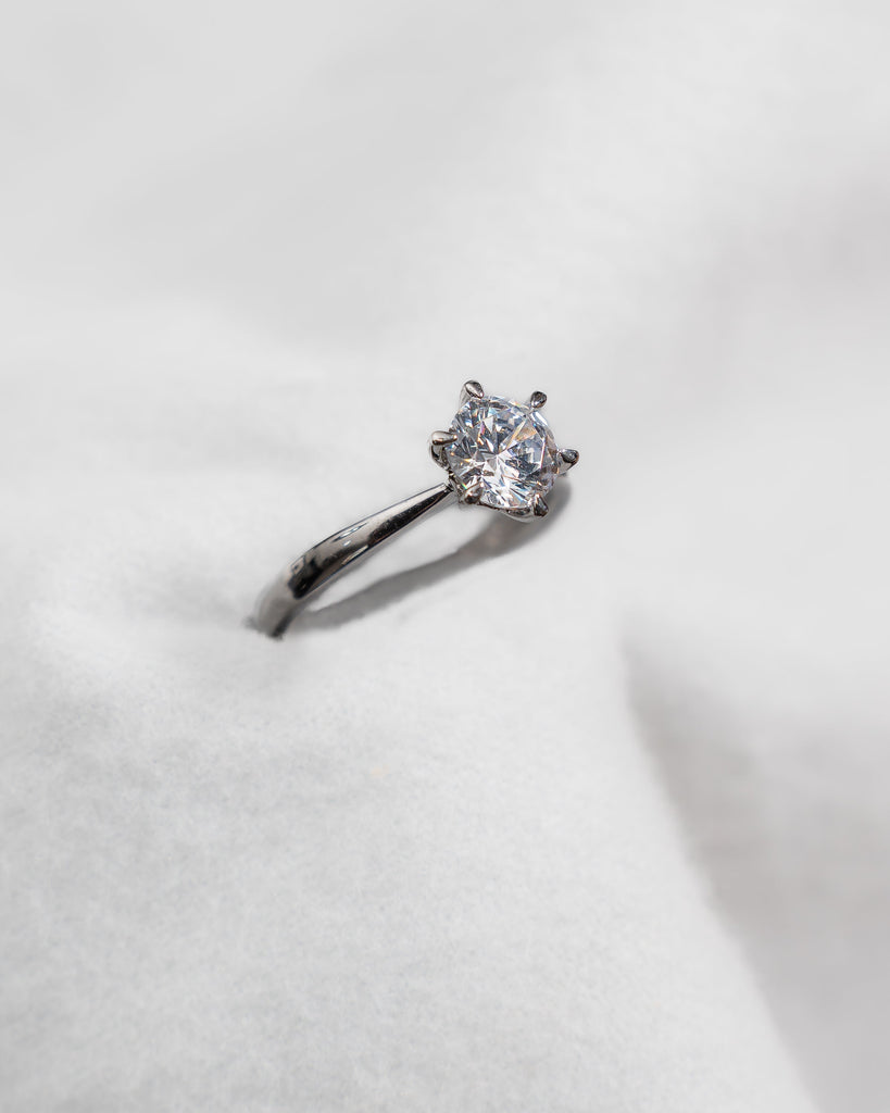 Round Platinum Lab Grown Diamond Solitaire - Lester & Brown