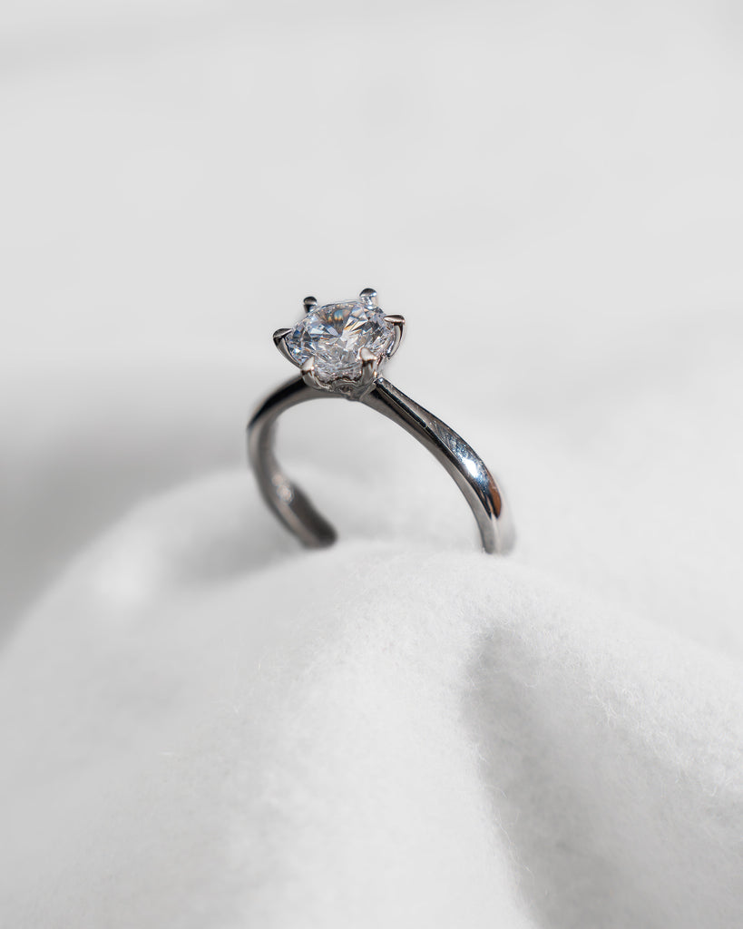 Round Platinum Lab Grown Diamond Solitaire - Lester & Brown