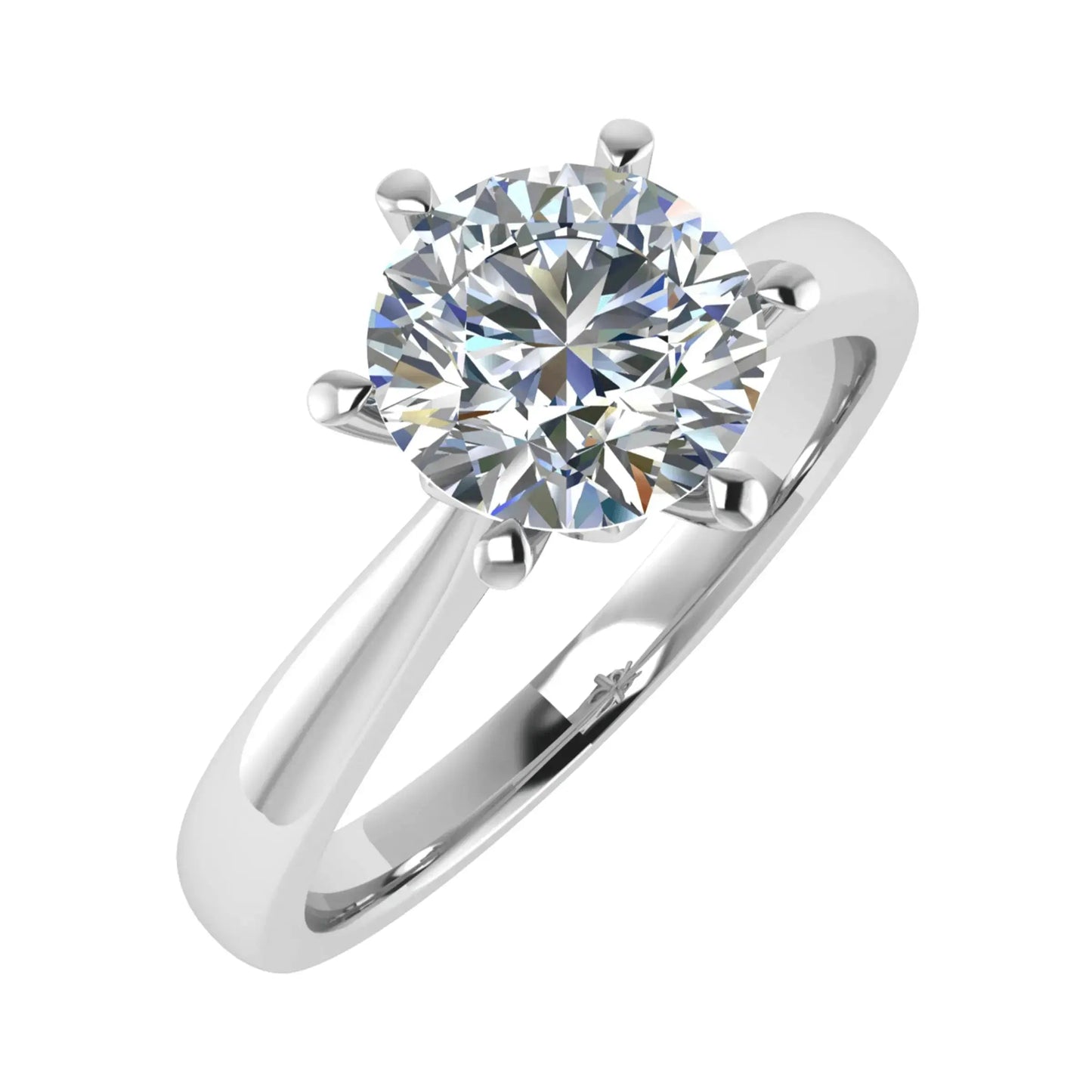 Round Platinum Lab Grown Diamond Solitaire - Lester & Brown