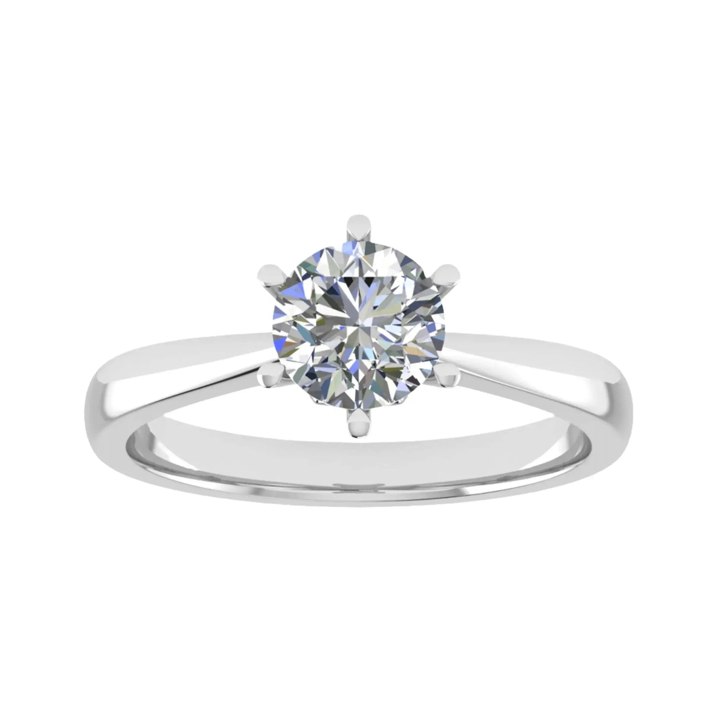 Round Platinum Lab Grown Diamond Solitaire - Lester & Brown