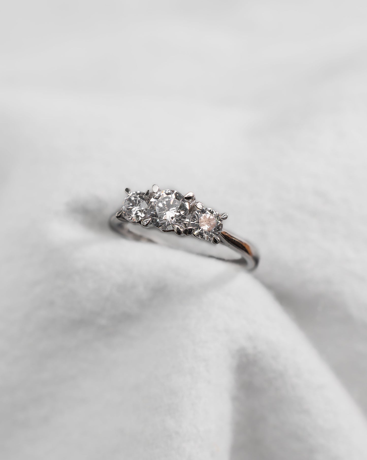 Round Platinum Lab Grown Diamond Trilogy - Lester & Brown