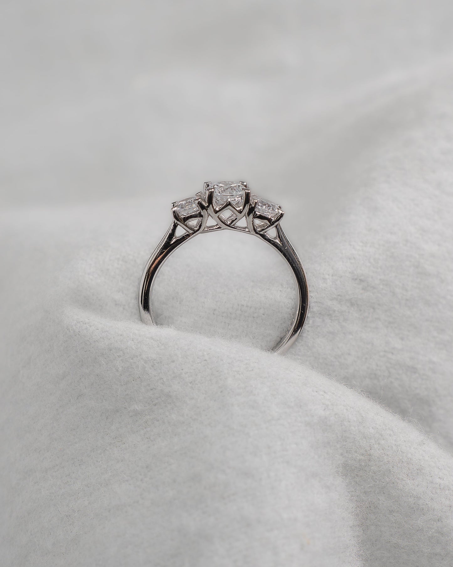 Round Platinum Lab Grown Diamond Trilogy - Lester & Brown