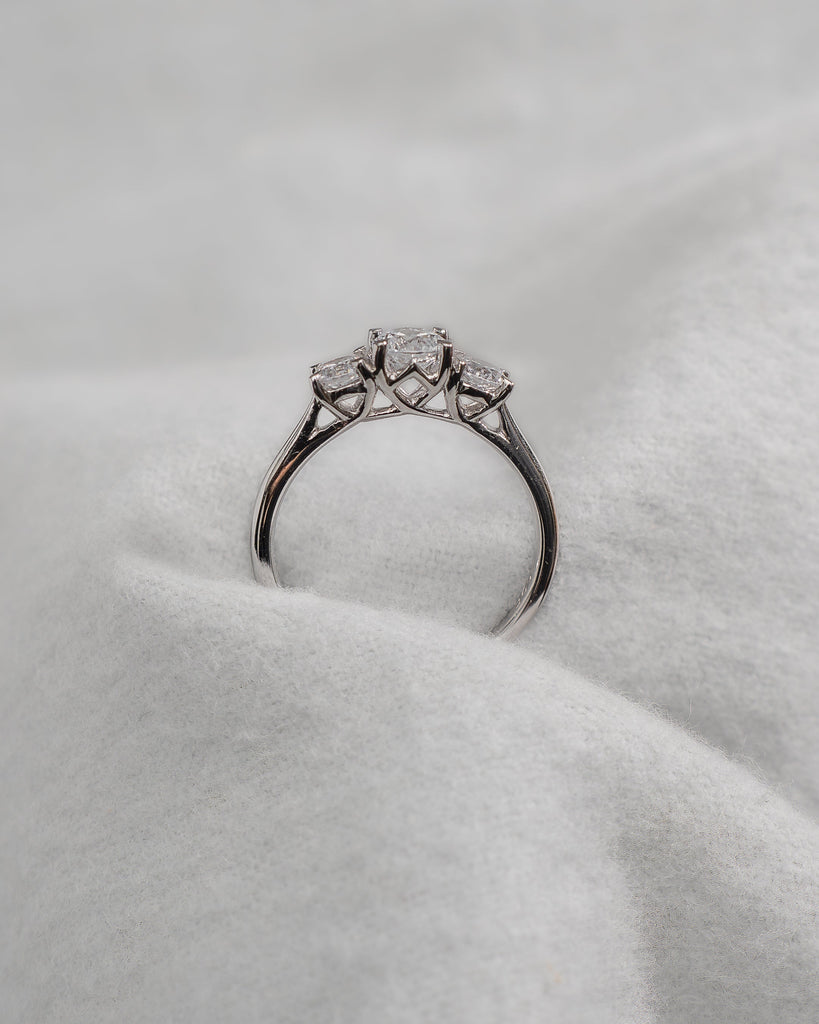 Round Platinum Lab Grown Diamond Trilogy - Lester & Brown