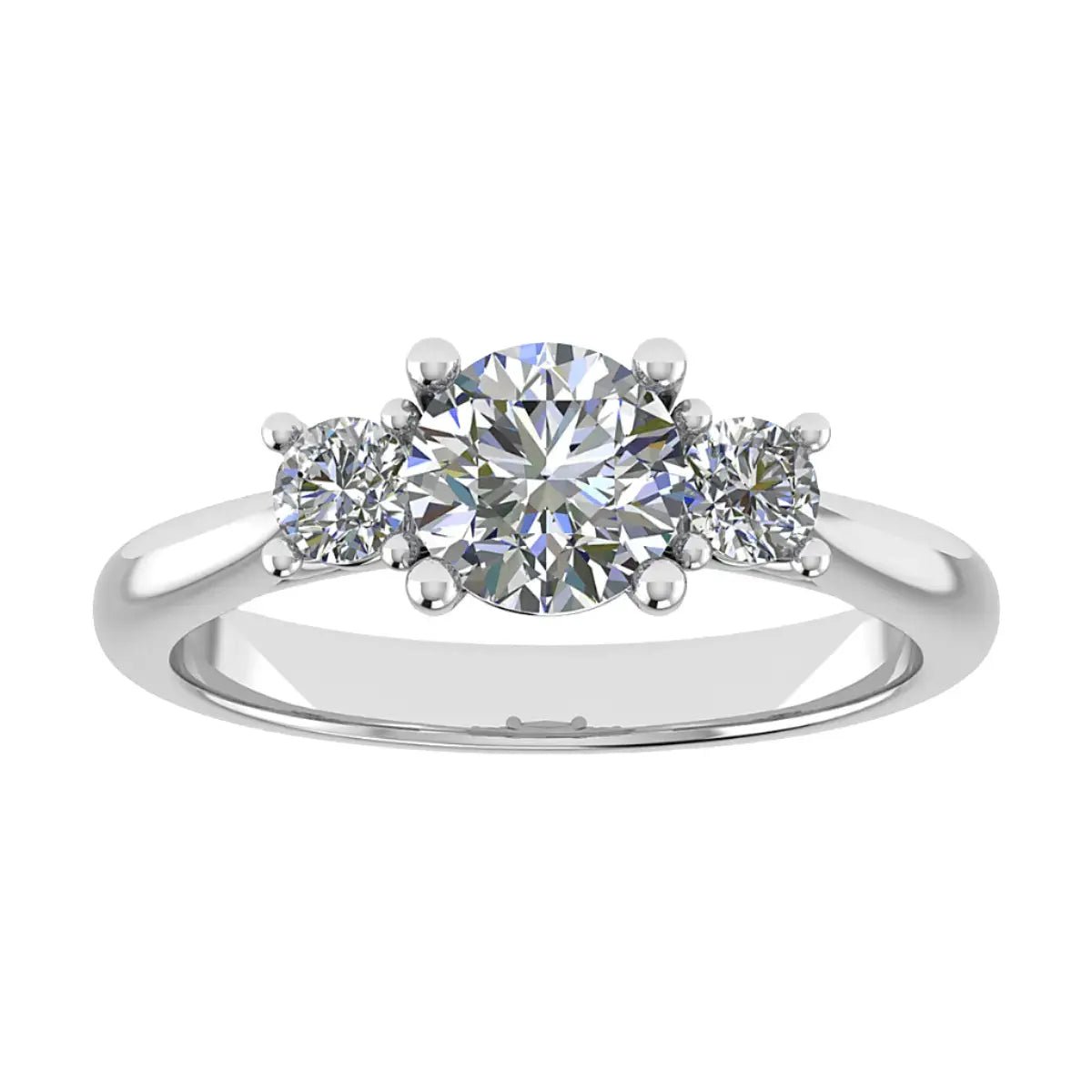 Round Platinum Lab Grown Diamond Trilogy - Lester & Brown
