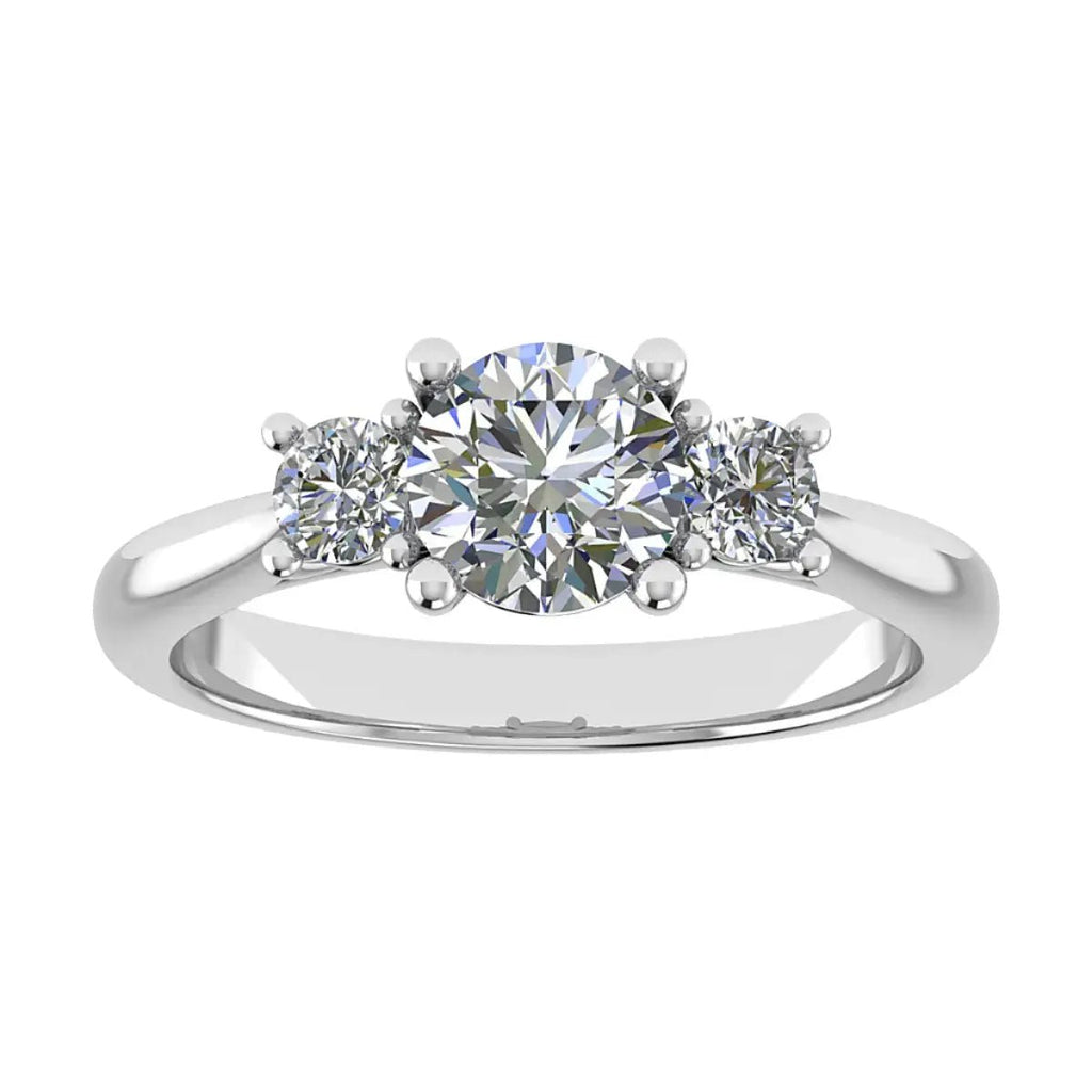 Round Platinum Lab Grown Diamond Trilogy - Lester & Brown