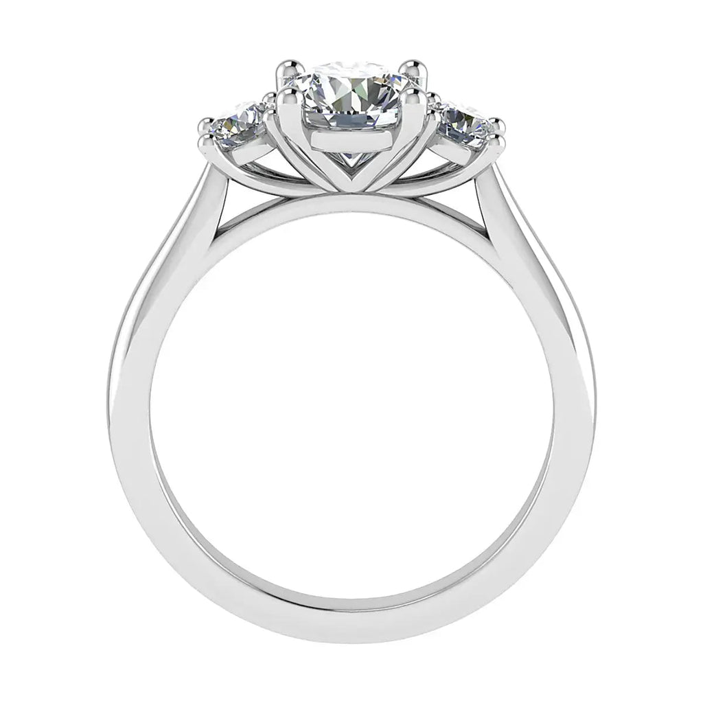 Round Platinum Lab Grown Diamond Trilogy - Lester & Brown
