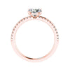 Round Rose Gold Lab Grown Diamond Set Shoulders - Lester & Brown