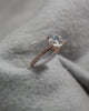 Round Rose Gold Lab Grown Diamond Set Shoulders - Lester & Brown