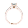 Round Rose Gold Lab Grown Diamond Set Shoulders - Lester & Brown