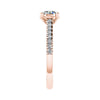 Round Rose Gold Lab Grown Diamond Set Shoulders - Lester & Brown