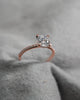 Round Rose Gold Lab Grown Diamond Set Shoulders - Lester & Brown
