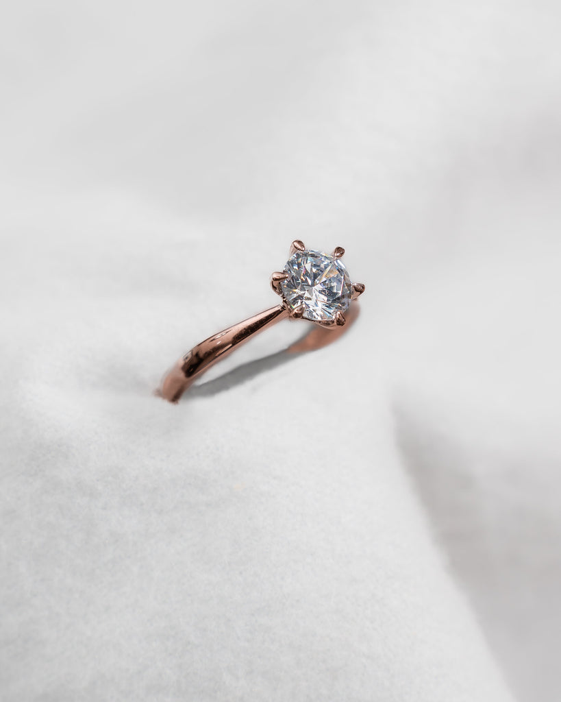 Round Rose Gold Lab Grown Diamond Solitaire - Lester & Brown