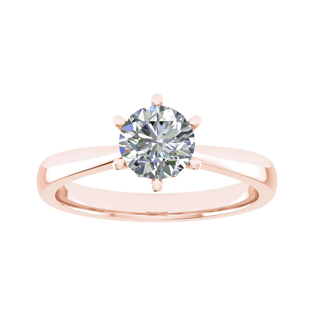 Round Rose Gold Lab Grown Diamond Solitaire - Lester & Brown