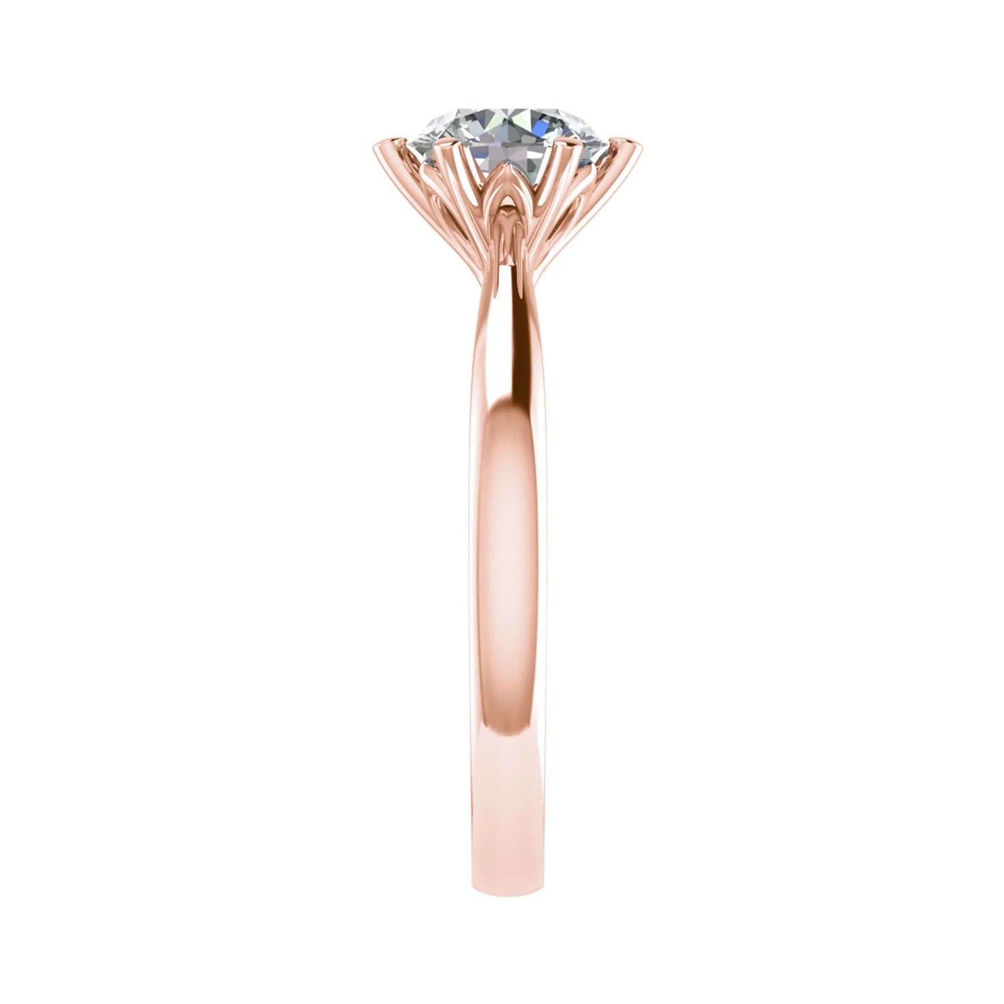 Round Rose Gold Lab Grown Diamond Solitaire - Lester & Brown
