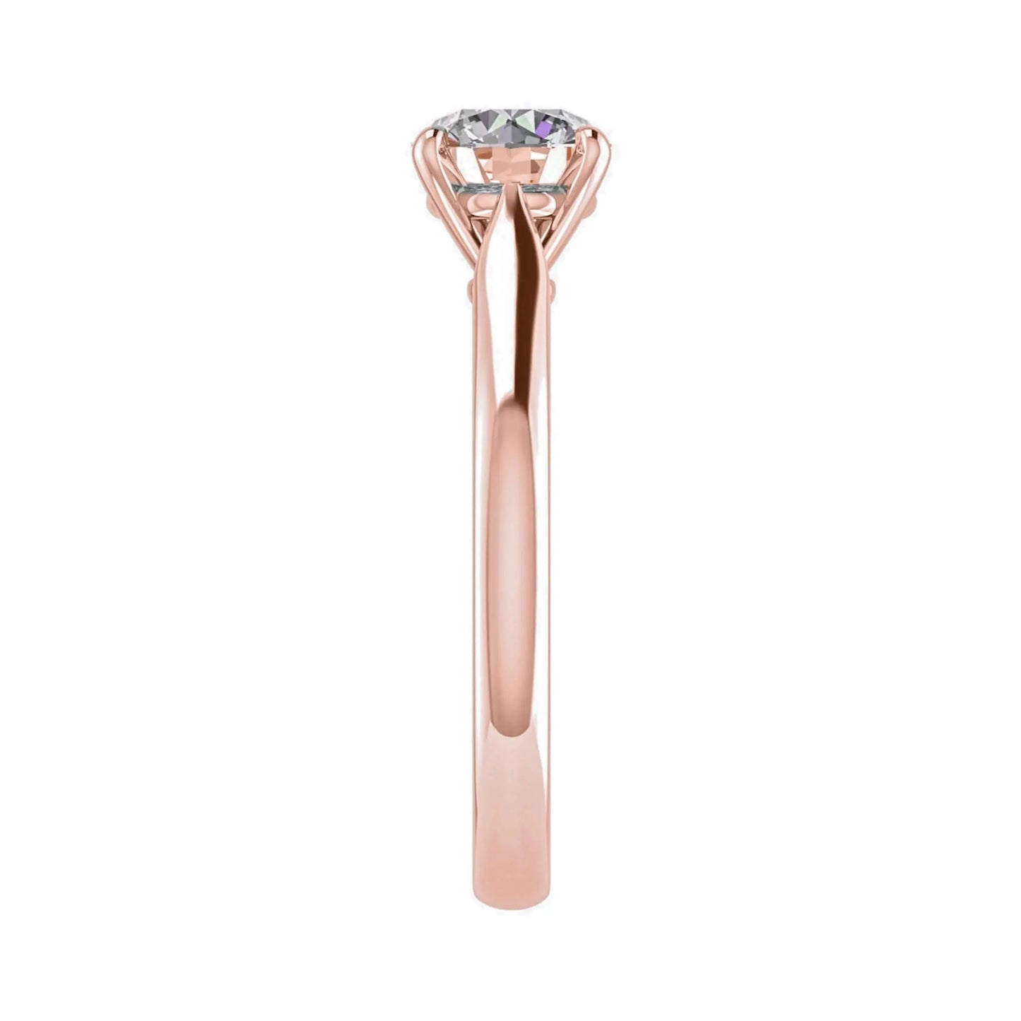 Round Rose Gold Lab Grown Diamond Solitaire - Lester & Brown