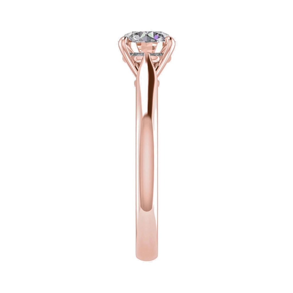 Round Rose Gold Lab Grown Diamond Solitaire - Lester & Brown