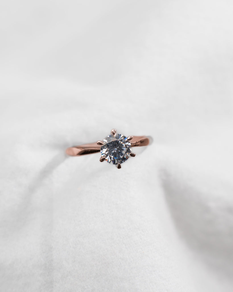 Round Rose Gold Lab Grown Diamond Solitaire - Lester & Brown