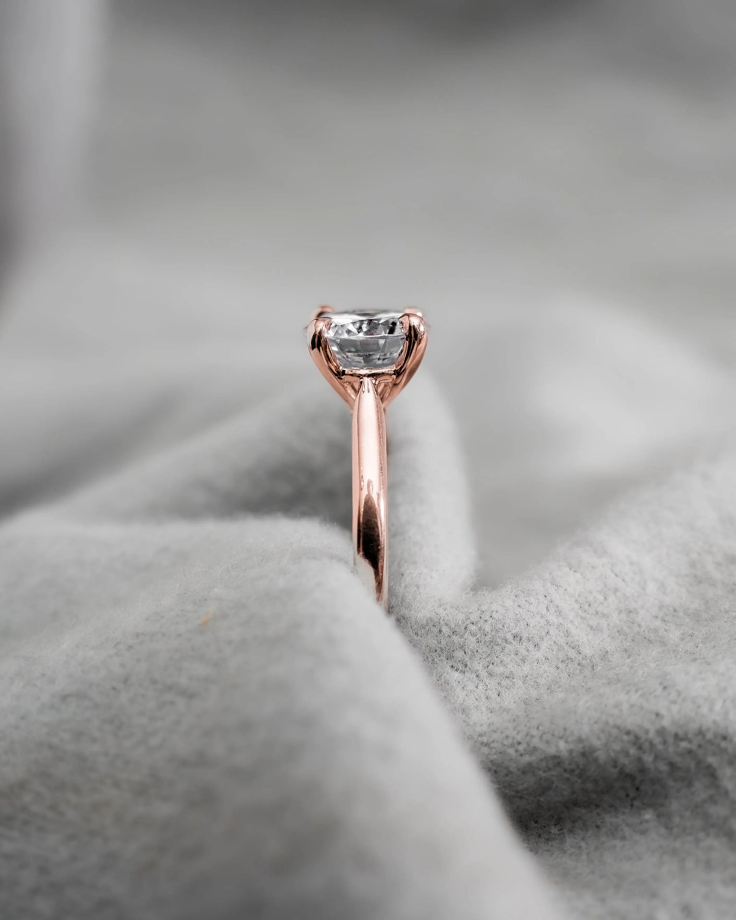Round Rose Gold Lab Grown Diamond Solitaire - Lester & Brown