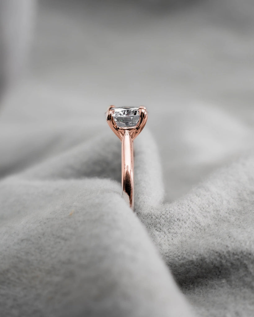 Round Rose Gold Lab Grown Diamond Solitaire - Lester & Brown