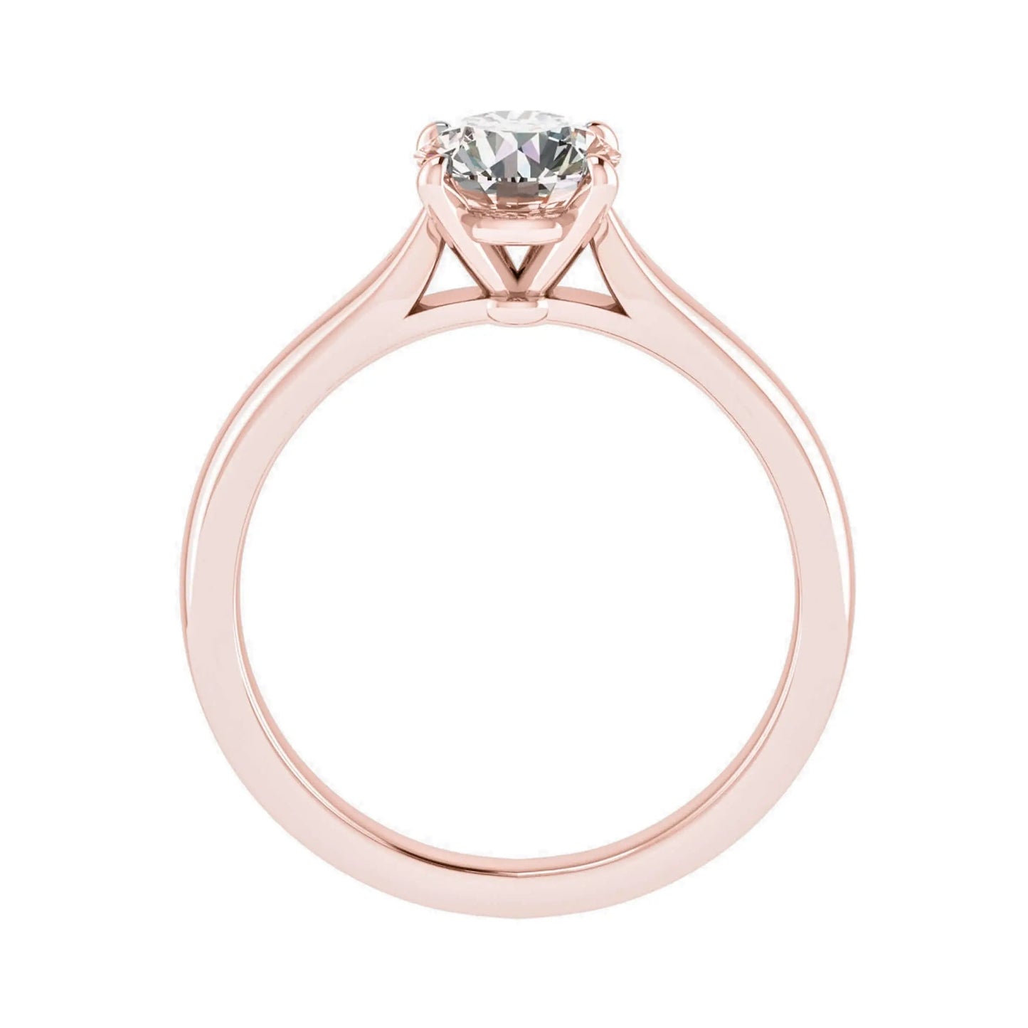 Round Rose Gold Lab Grown Diamond Solitaire - Lester & Brown