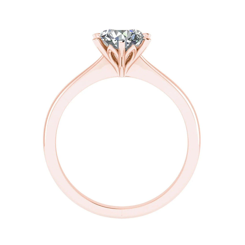 Round Rose Gold Lab Grown Diamond Solitaire - Lester & Brown