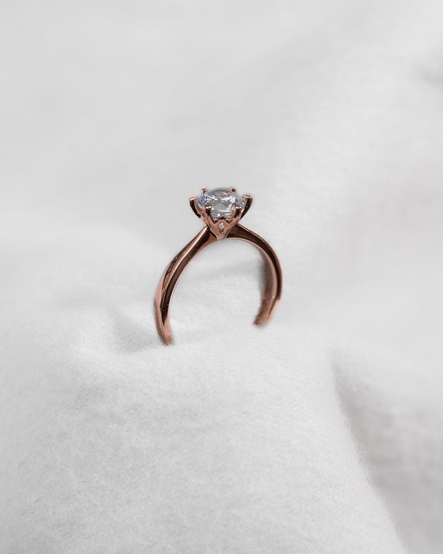 Round Rose Gold Lab Grown Diamond Solitaire - Lester & Brown