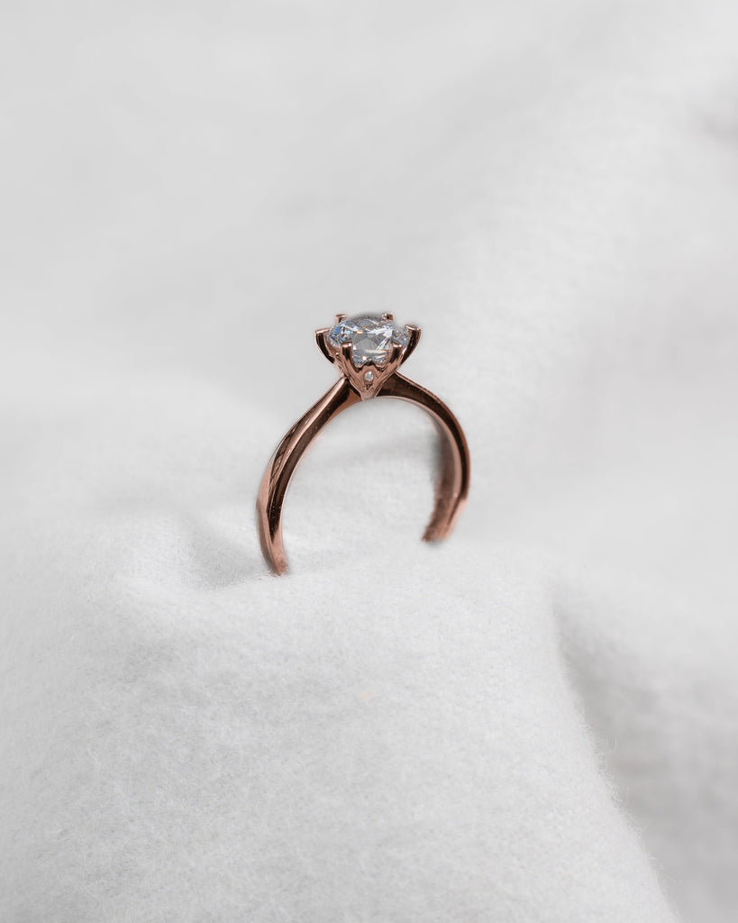 Round Rose Gold Lab Grown Diamond Solitaire - Lester & Brown