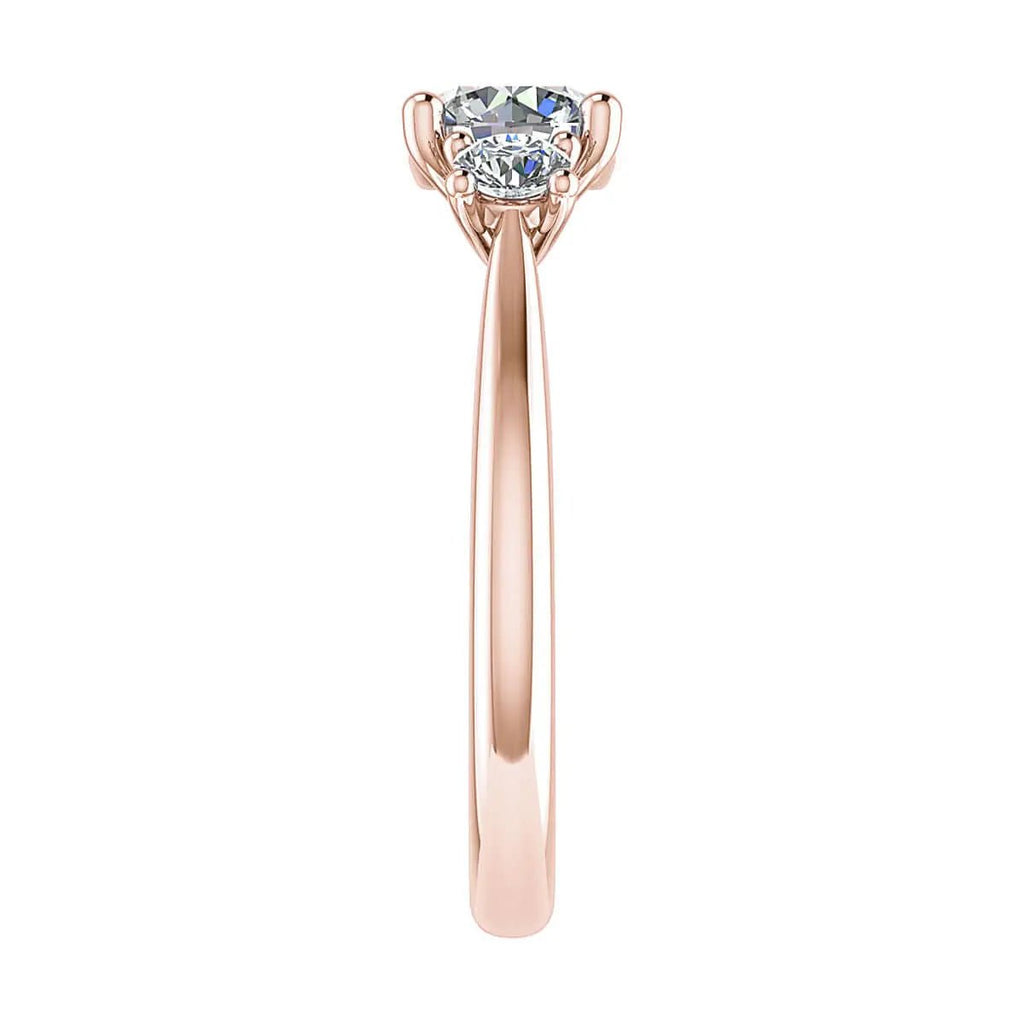 Round Rose Gold Lab Grown Diamond Trilogy - Lester & Brown