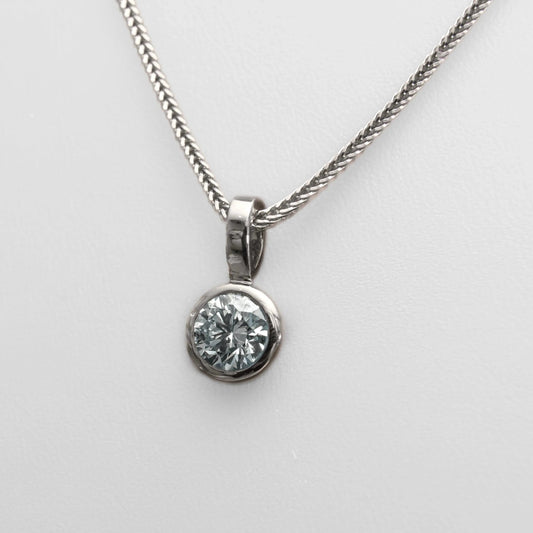 Round Rub - Over 1ct Lab - Grown Diamond Pendant | 18K White Gold - Lester & Brown
