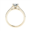 Round Yellow Gold Lab Grown Diamond Set Shoulders - Lester & Brown