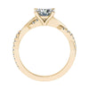 Round Yellow Gold Lab Grown Diamond Set Shoulders - Lester & Brown