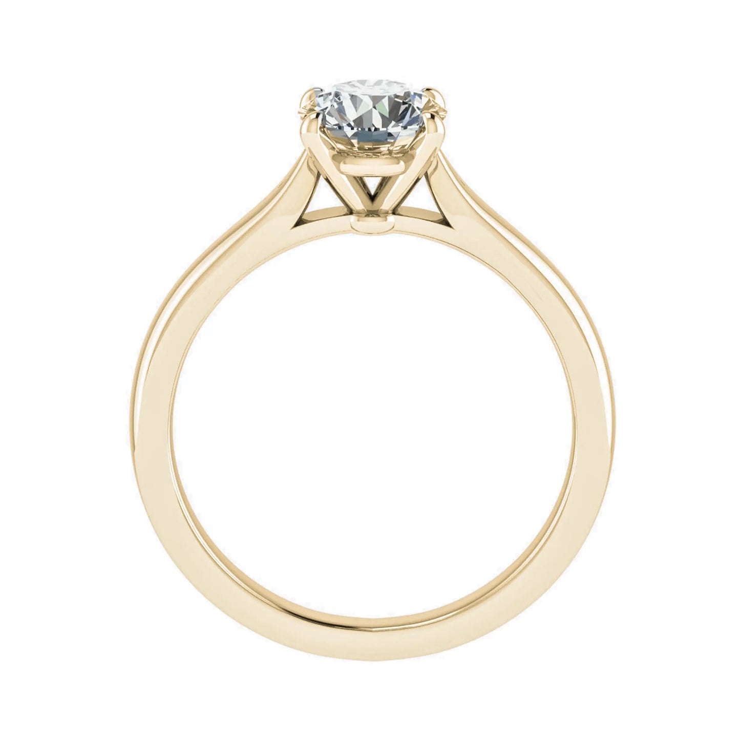 Round Yellow Gold Lab Grown Diamond Solitaire - Lester & Brown