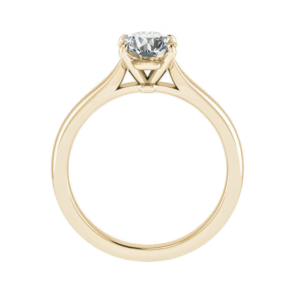 Round Yellow Gold Lab Grown Diamond Solitaire - Lester & Brown